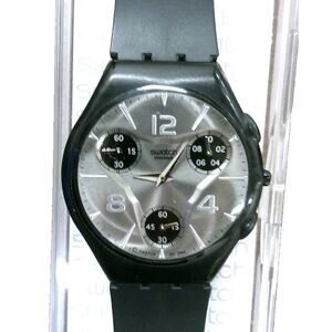 Swatch Watch PURE CHRONO SUYB113 2005 Skin Chrono Rare Ultra Thin Swiss Quartz